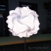 Flower Shade White and Chrome 5 ft Floor Lamp